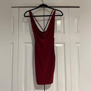 PRETTYLITTLETHING short red dress size 6
